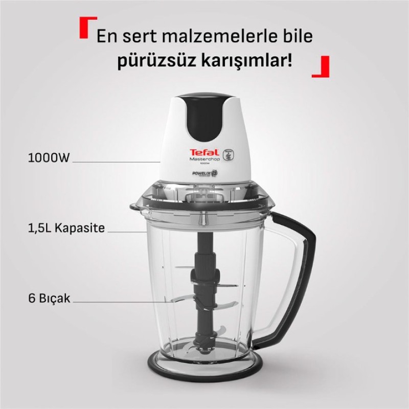 Elden Taksitle TEFAL MASTERCHOP EXTRA 6 BIÇAKLI DOĞRAYICI