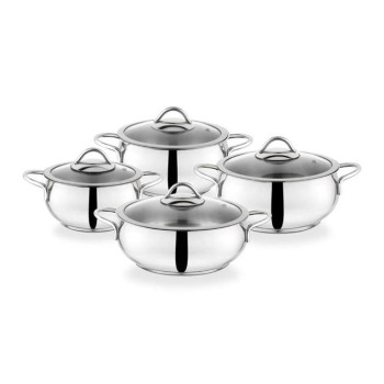 SCHAFER COOKHAUS 8 PARÇA ÇELİK TENCERE SETİ