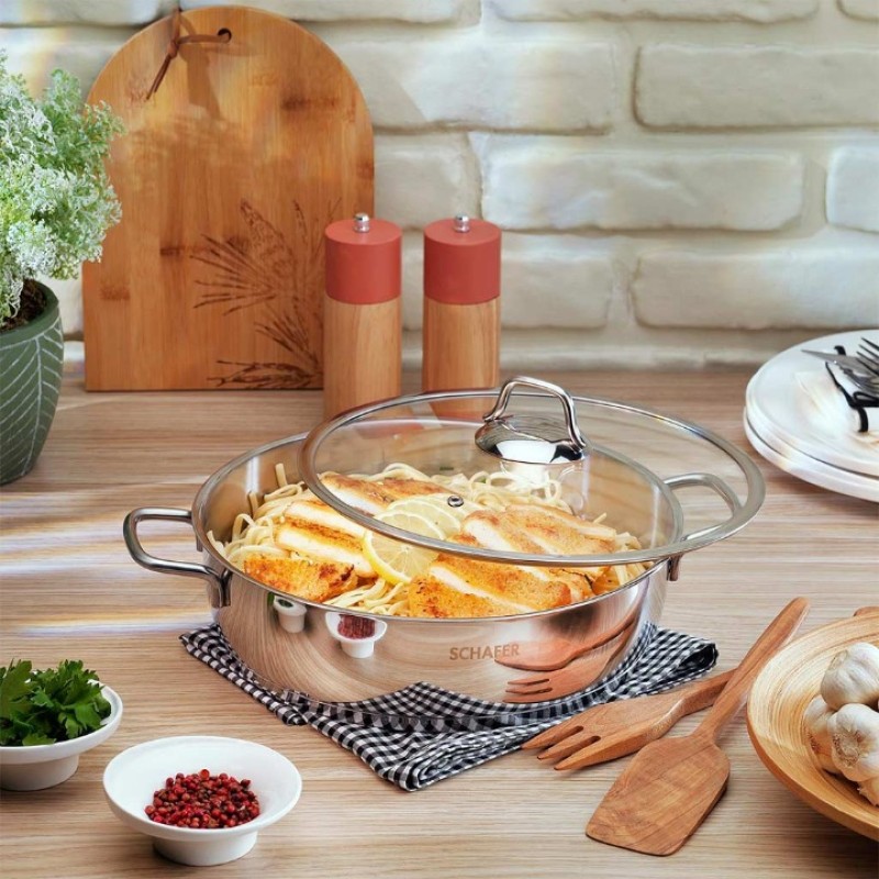 Elden Taksitle SCHAFER HELD ÇELİK BASIK TENCERE 28 CM