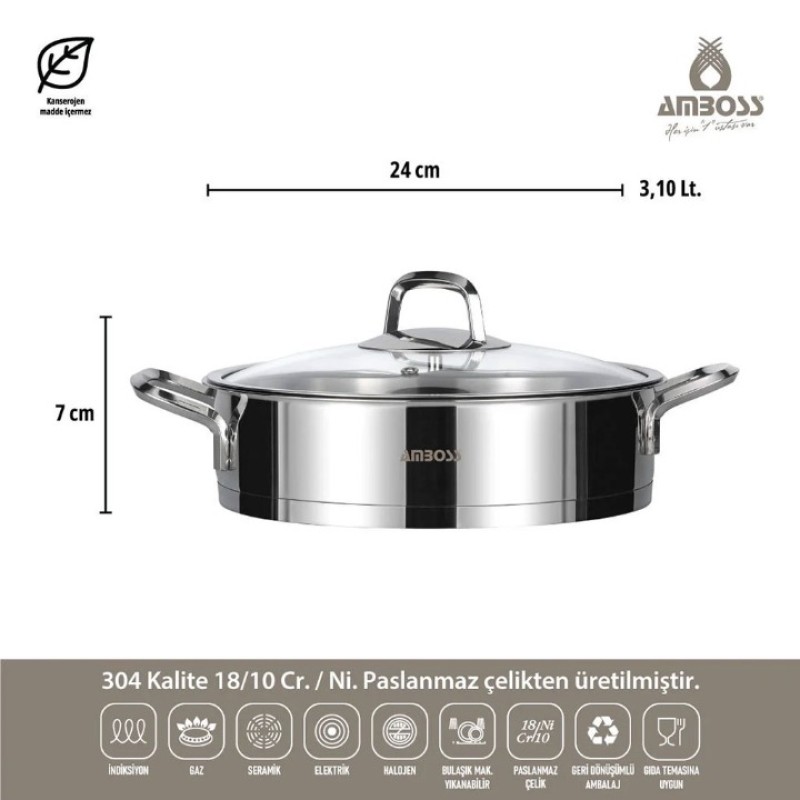 Elden Taksitle AMBOSS DIAMOND 18 PARÇA ÇELİK ÇEYİZ SETİ