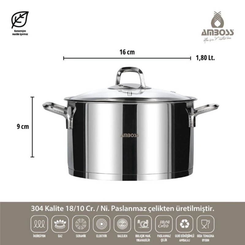 Elden Taksitle AMBOSS DIAMOND 18 PARÇA ÇELİK ÇEYİZ SETİ