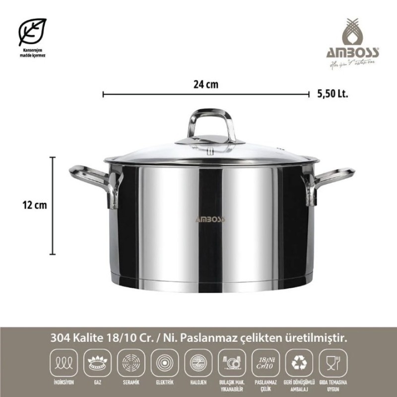 Elden Taksitle AMBOSS DIAMOND 18 PARÇA ÇELİK ÇEYİZ SETİ