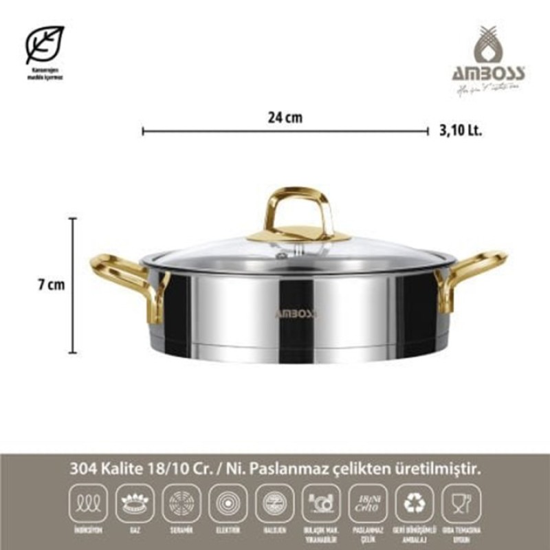 Elden Taksitle AMBOSS DIAMOND 18 PARÇA ÇELİK ÇEYİZ SETİ