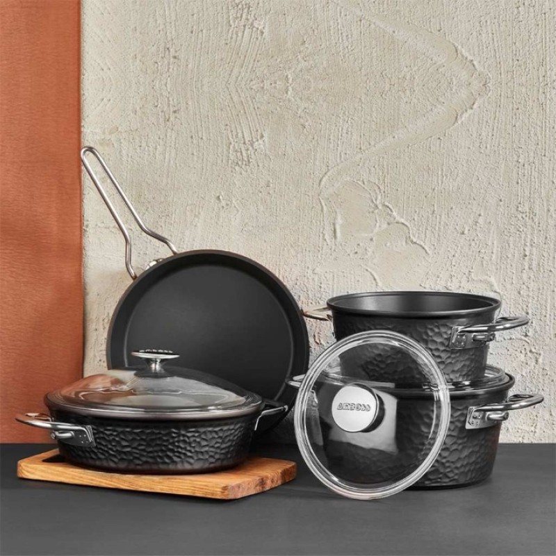 Elden Taksitle AMBOSS CRUZ 7 PARCA DÖKÜM TENCERE SETİ CRZ 0724