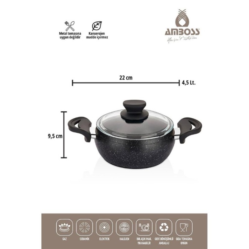 AMBOSS FLATSO DERİN 6 PARÇA TENCERE SETİ