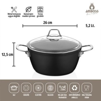AMBOSS DARK DERİN TENCERE 26 CM