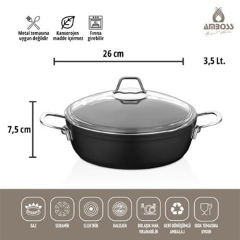AMBOSS DARK BASIK TENCERE 26 CM