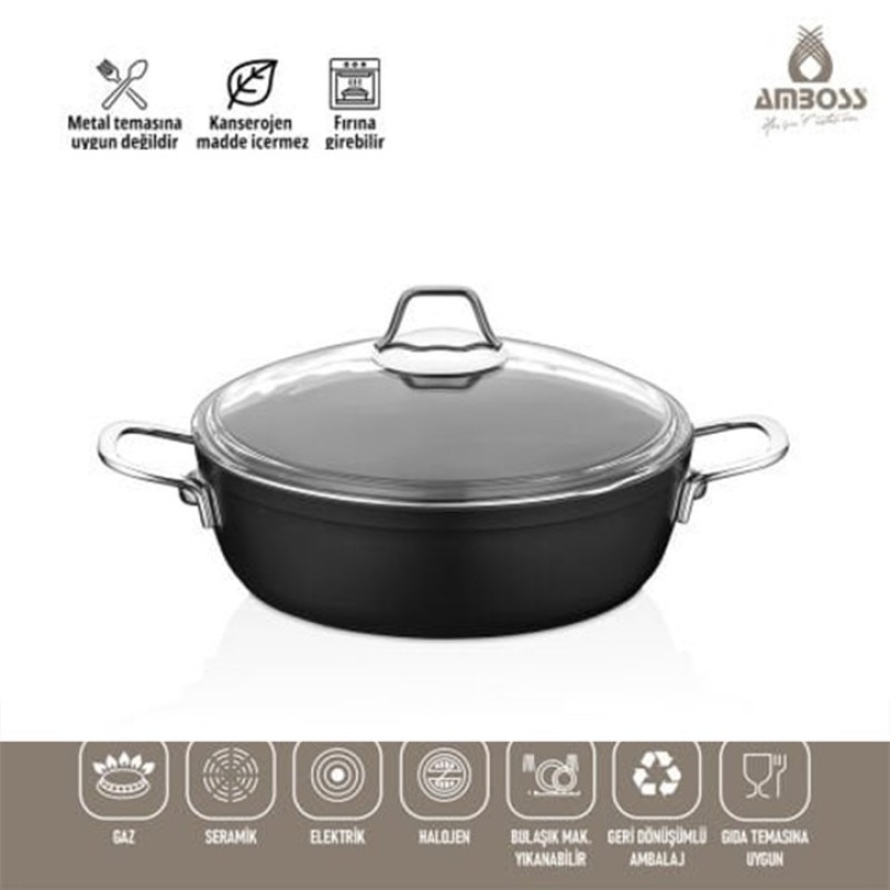 Elden Taksitle AMBOSS DARK BASIK TENCERE 30 CM