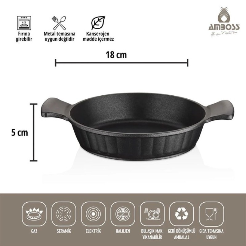 AMBOSS DAISY 3 PARÇA DÖKÜM OMLET SETİ