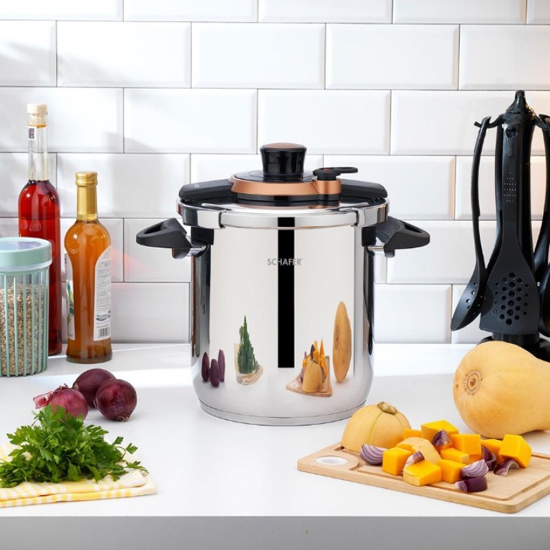 SCHAFER OPTIMA 11 L DÜDÜKLÜ TENCERE SIY02