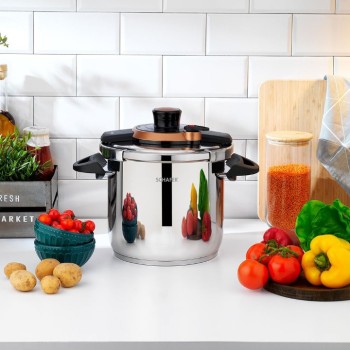 SCHAFER OPTIMA DÜDÜKLÜ TENCERE 9 L SIY01