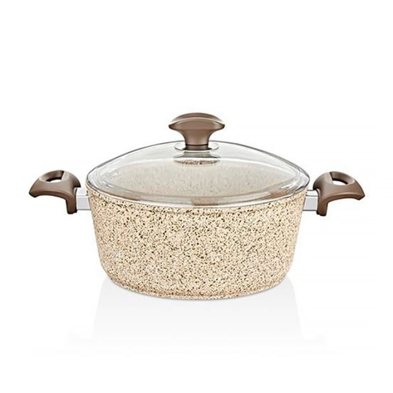 FALEZ CREAMY GRANITEC DERİN TENCERE 24 CM