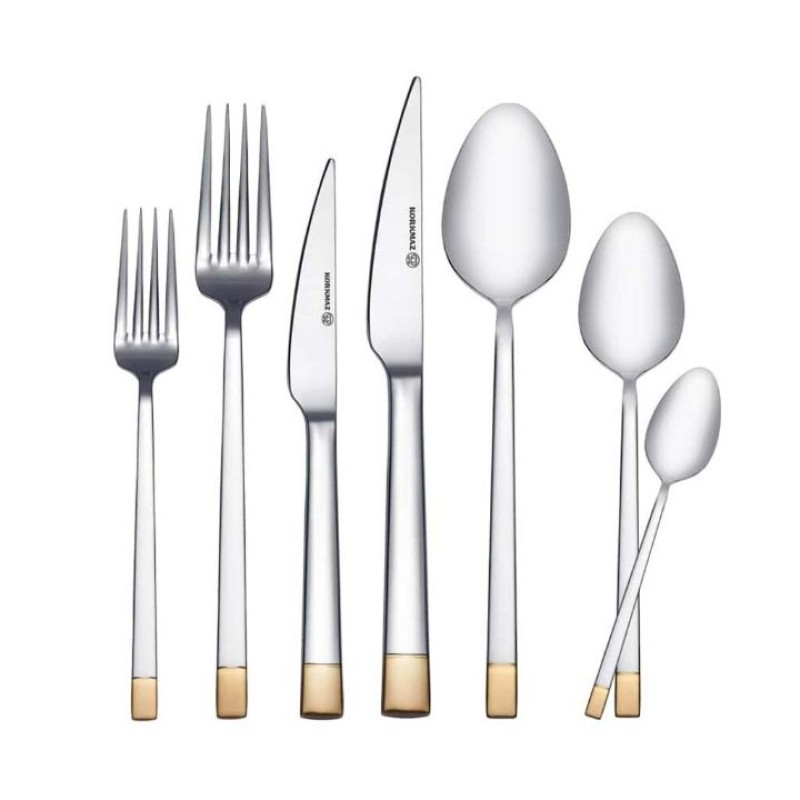 Elden Taksitle KORKMAZ POLINA GOLD 84 PARÇA ÇATAL KAŞIK BIÇAK SETİ A2515