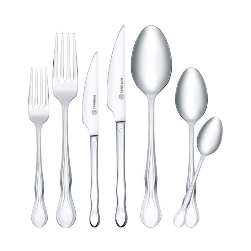 KORKMAZ SILVA 84 PARÇA ÇATAL KAŞIK BIÇAK SETİ A2532