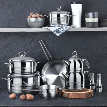 KORKMAZ MEGA KISA TENCERE A1943 32X13 CM