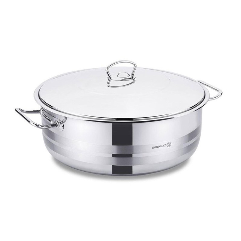 Elden Taksitle KORKMAZ MEGA KISA TENCERE A1943 32X13 CM