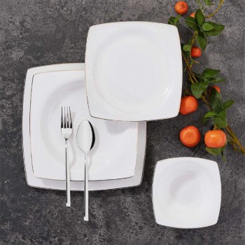 KORKMAZ BONE SELECTION 60 PARÇA KARE YEMEK TAKIMI A8433