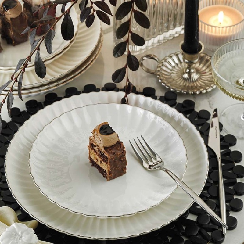 KÜTAHYA BONE LUZ FORM 52 PARÇA YEMEK TAKIMI BNLZF52YT220