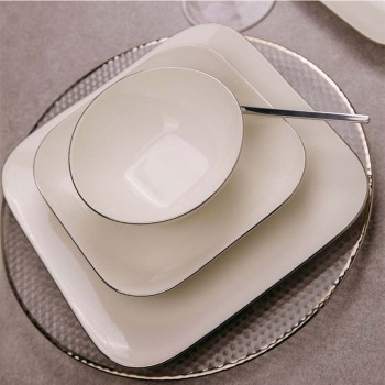 KÜTAHYA BONE MINAS 51 PARÇA YEMEK TAKIMI PLATİN FİLELİ BNMNS51YT220