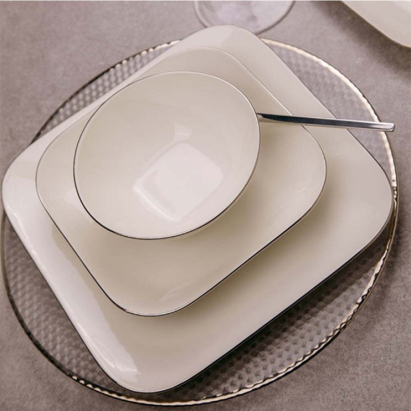 Elden Taksitle KÜTAHYA BONE MINAS 51 PARÇA YEMEK TAKIMI PLATİN FİLELİ BNMNS51YT220