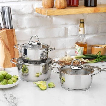 SCHAFER EVA 6 PARÇA ÇELİK TENCERE SETİ