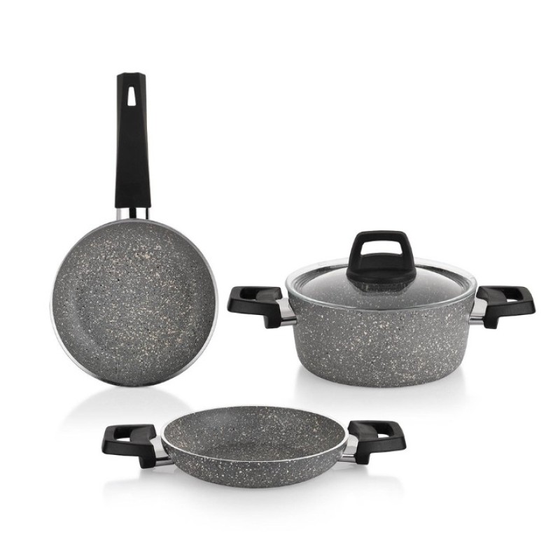 Elden Taksitle SCHAFER ETERNAL 18 CM DERİN TENCERE - 18 CM SAHAN - 18 CM TAVA  3 LÜ SET