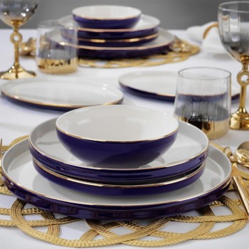 SCHAFER ADEL NAVY BLUE 56 PARÇA YEMEK TAKIMI