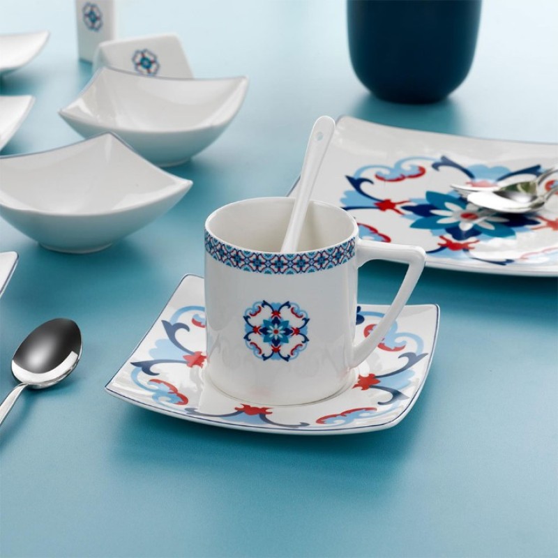 Elden Taksitle SCHAFER DAY 32 PARÇA KAHVALTI TAKIMI MAVİ01