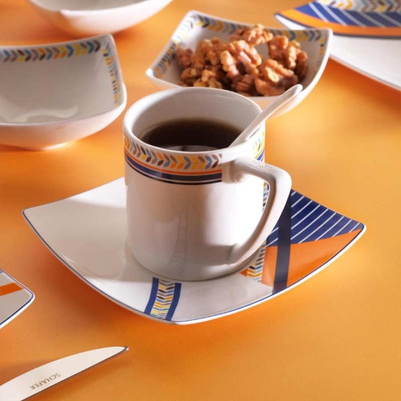 Elden Taksitle SCHAFER DAY 32 PARÇA KAHVALTI TAKIMI LACİVERT01