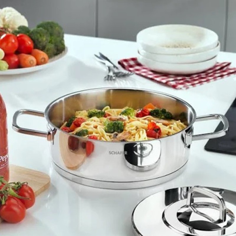 SCHAFER NEW PRIME 8 PARÇA ÇELİK TENCERE SETİ