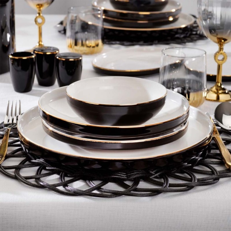 SCHAFER ADEL BLACK 56 PARÇA YEMEK TAKIMI