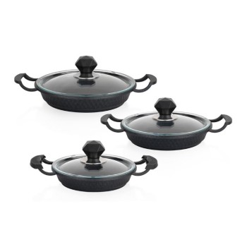 SCHAFER CRYTAL 6 PARÇA 3 LÜ DÖKÜM SAHAN SETİ