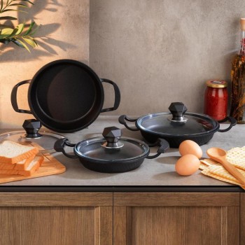 SCHAFER CRYTAL 6 PARÇA 3 LÜ DÖKÜM SAHAN SETİ