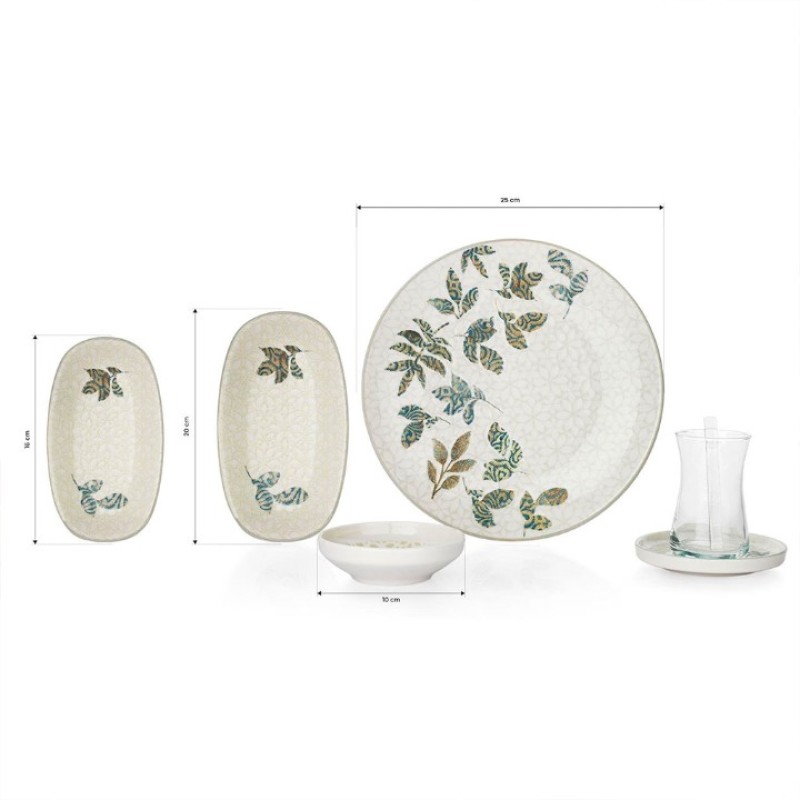 Elden Taksitle SCHAFER EMELY KAHVALTI TAKIMI 32 PARÇA YEŞİL