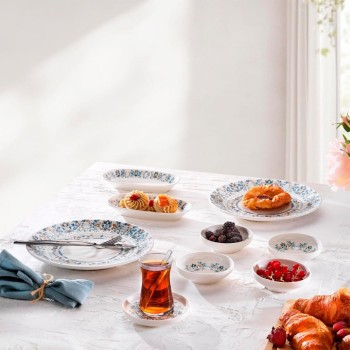 SCHAFER EMELY KAHVALTI TAKIMI 32 PARÇA MAVİ