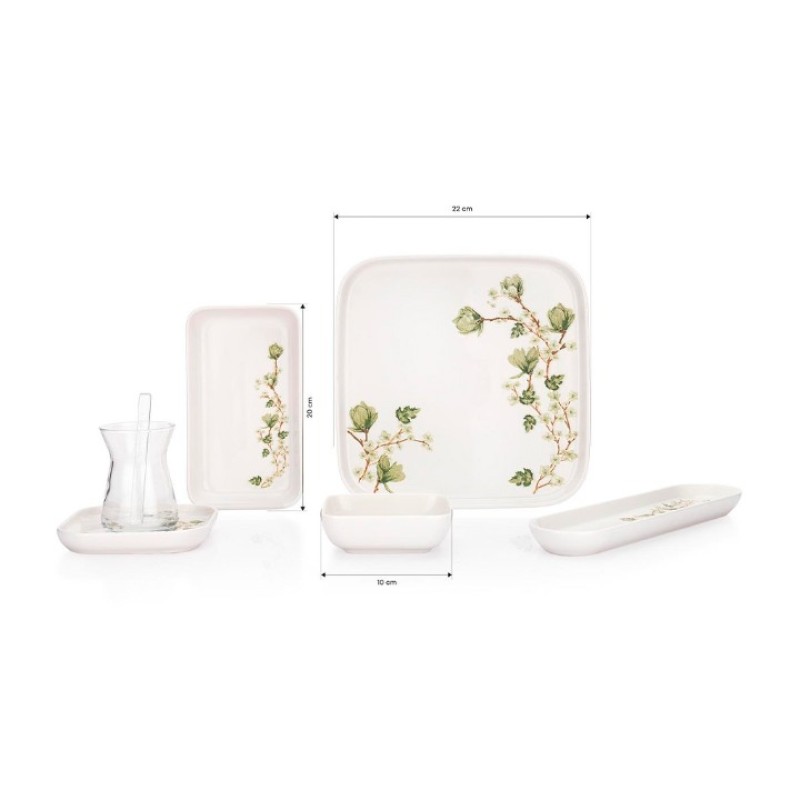 Elden Taksitle SCHAFER LUCA KAHVALTI TAKIMI 32 PARÇA YEŞİL