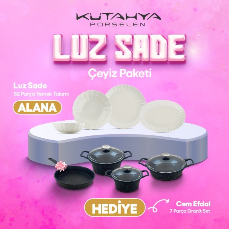 KÜTAHYA LUZ SADE ÇEYİZ PAKETİ