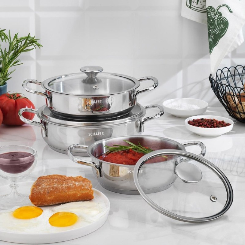 SCHAFER STEEL STORM 6 PARÇA ÇELİK SAHAN SETİ