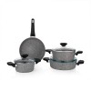 Elden Taksitle SCHAFER ETNA YANMAZ YAPIŞMAZ TENCERE SETİ 7 PARÇA - GRİ