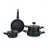 Elden Taksitle SCHAFER ETNA YANMAZ YAPIŞMAZ TENCERE SETİ 7 PARÇA - SİYAH