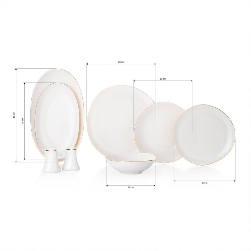 Elden Taksitle SCHAFER ELLA YEMEK TAKIMI 56 PARÇA - ALTIN