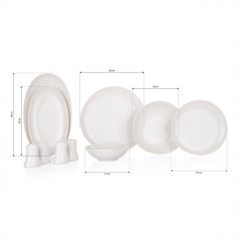 SCHAFER ELLA YEMEK TAKIMI 56 PARÇA-BEYAZ