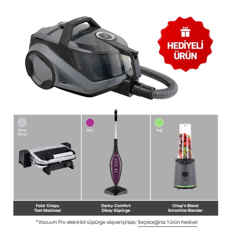 Elden Taksitle FAKIR VACUUM PRO TOZ TORBASIZ ELEKTRİKLİ SÜPÜRGE 5189