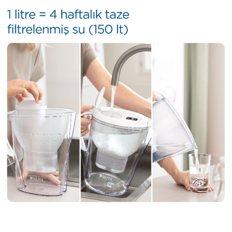 Elden Taksitle BRITA MARELLA XL PRO 3,5 LT MAVİ SÜRAHİ 30237