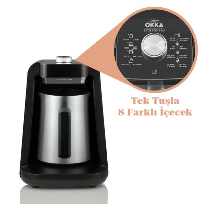 ARZUM OKKA RICH SPIN PRO TÜRK KAHVESİ MAKİNESİ OK0020-K