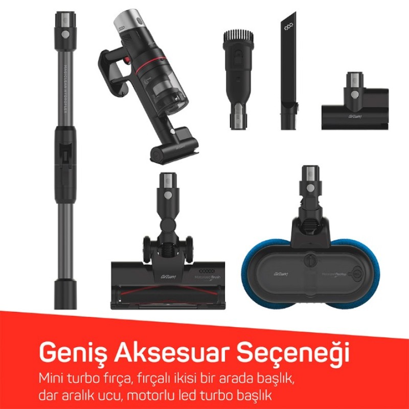 ARZUM MAGICLEAN HYDROFLEX DİKEY ŞARJLI SÜPÜRGE AR4210-01