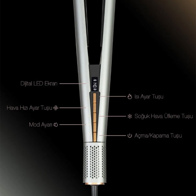 Elden Taksitle FANTOM JOILE SAÇ DÜZLEŞTİRİCİ HS 1600 ANTRASİT