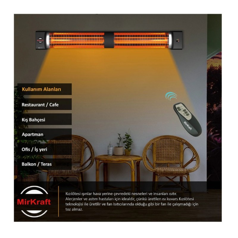 Elden Taksitle MIRKRAFT SQUARE ELEKTRİKLİ ISITICI