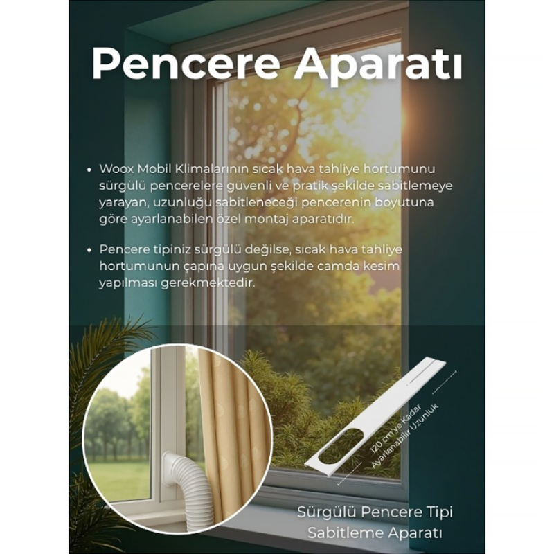 WOOX 9000 BTU MOBİL KLİMA FDPH 26-2029 ZR5