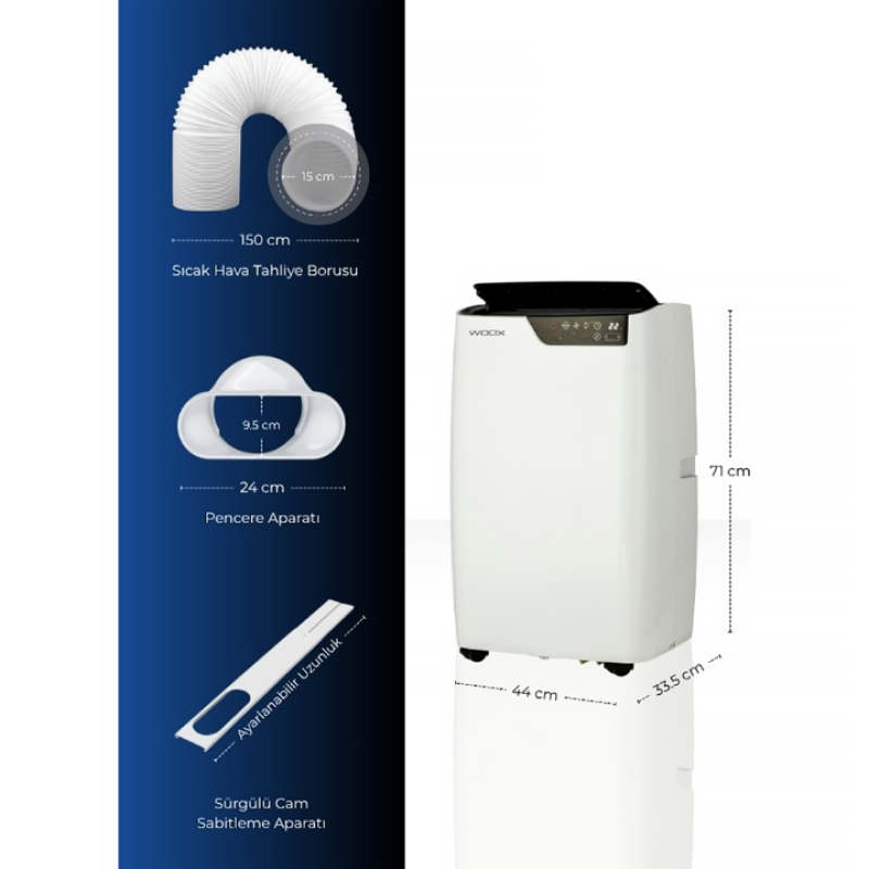 Elden Taksitle WOOX 14000 BTU MOBİL KLİMA FDPH 41-3030 ZR5